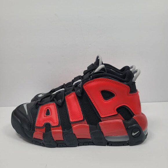 Nike Air More Uptempo Youth Red Black Sneakers DM0017-001 US Size 6Y - Picture 2 of 8